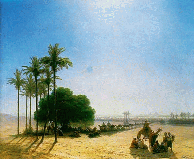 И.К. Айвазовский. Караван в оазисе. Египет, 1871